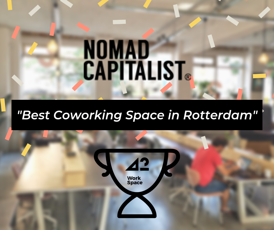 42workspace ranked as best coworking space in Rotterdam